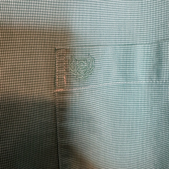 Chaps Ralph Lauren Men’s Button Down Stretch Easy Care Dress Shirt Size XL Green - Picture 3 of 6